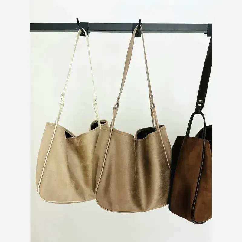 کیف ورینو مگنتی همراه بگ آرایش جیر سایز 31 در 24 رنگ شکلاتی موکا قرمز - تصویر 4