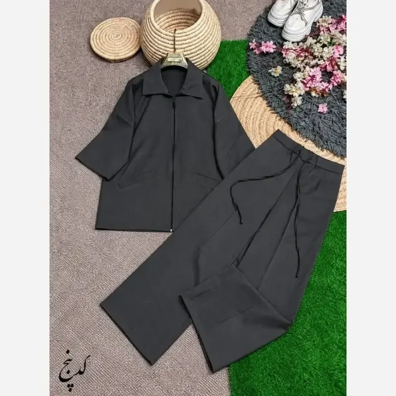 سویشرت و شلوار نازگل جنس کارتی یر خارجی فری سایز 38 تا 46 - تصویر 6