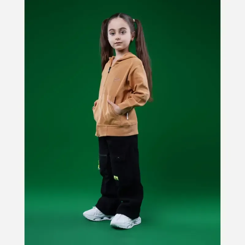 سویشرت بچگانه پاییزه اسپرت دورس دو نخ کلاهدار جیب کانگورویی سایز 50 تا 70 - تصویر 11